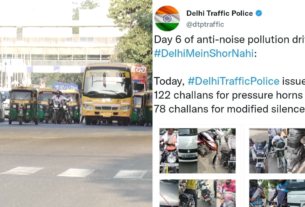 Delhi traffic news, दिल्ली ट्रैफिक पुलिस हुई सख्त, शोर नहीं मुहिम में काटे 35 सौ....