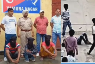 Viral news today, यमुनानगर में एक युवक को लोहे की बाल्टी से पीटने का वीडियो.....