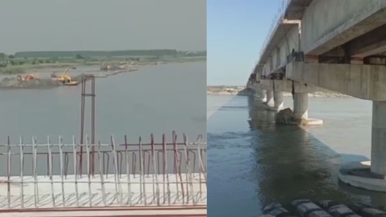 Aaj ki taja samachar, यमुनानदी पर निर्माणाधीन पुल के नजदीक नियमो को ताक....