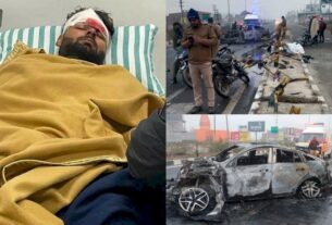 Rishabh Pant Car Accident, किक्रेटर त्रषभ पंत की कार में हुआ भीषण हादसा .....