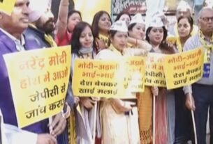 Delhi news, आम आदमी पार्टी ने किया बीजेपी के खिलाफ भारी विरोध प्रदर्शन.....