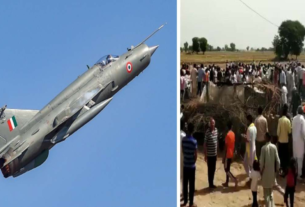 Rajasthan aircraft crash,राजस्थान में क्रैश होकर घर पर गिरा एयरफोर्स का मिग-21.