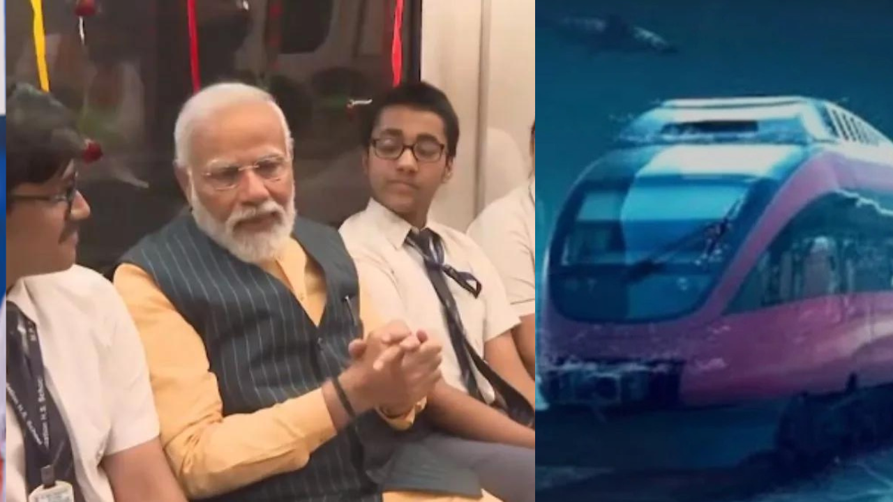PM Modi flags off the country's first underwater metro,