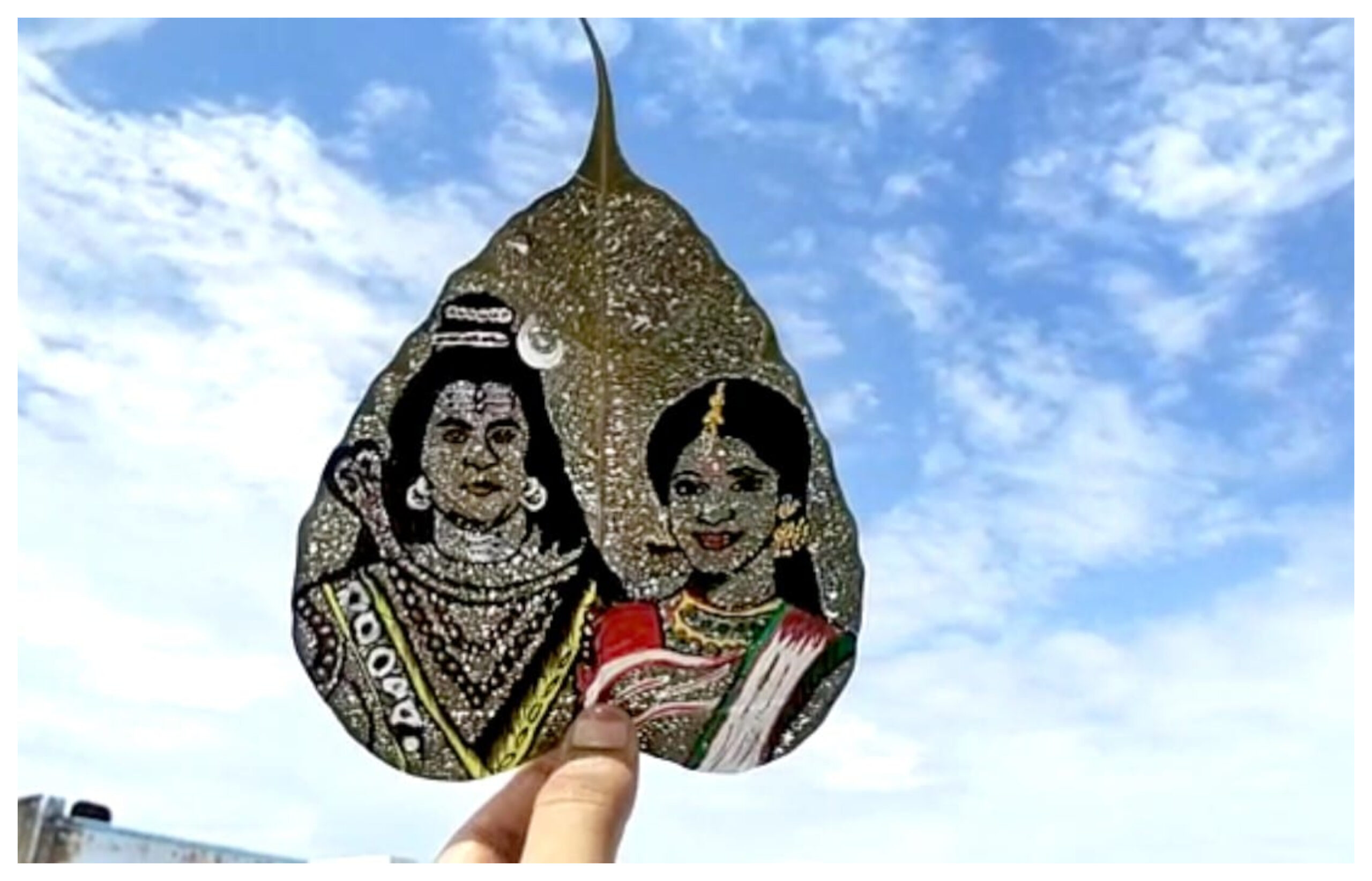 shree-ram-amazing-talent-made-pictures-of-gods-and-goddesses-on-dry-peepal-leaves-youtube-twitter-facebook-google-amazon-bikaner-news-rajasthan-news-art-and-culture-panting-rajasthan-talente