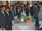 Manipur: School children in Imphal put up an exhibition of their own hand made things.,