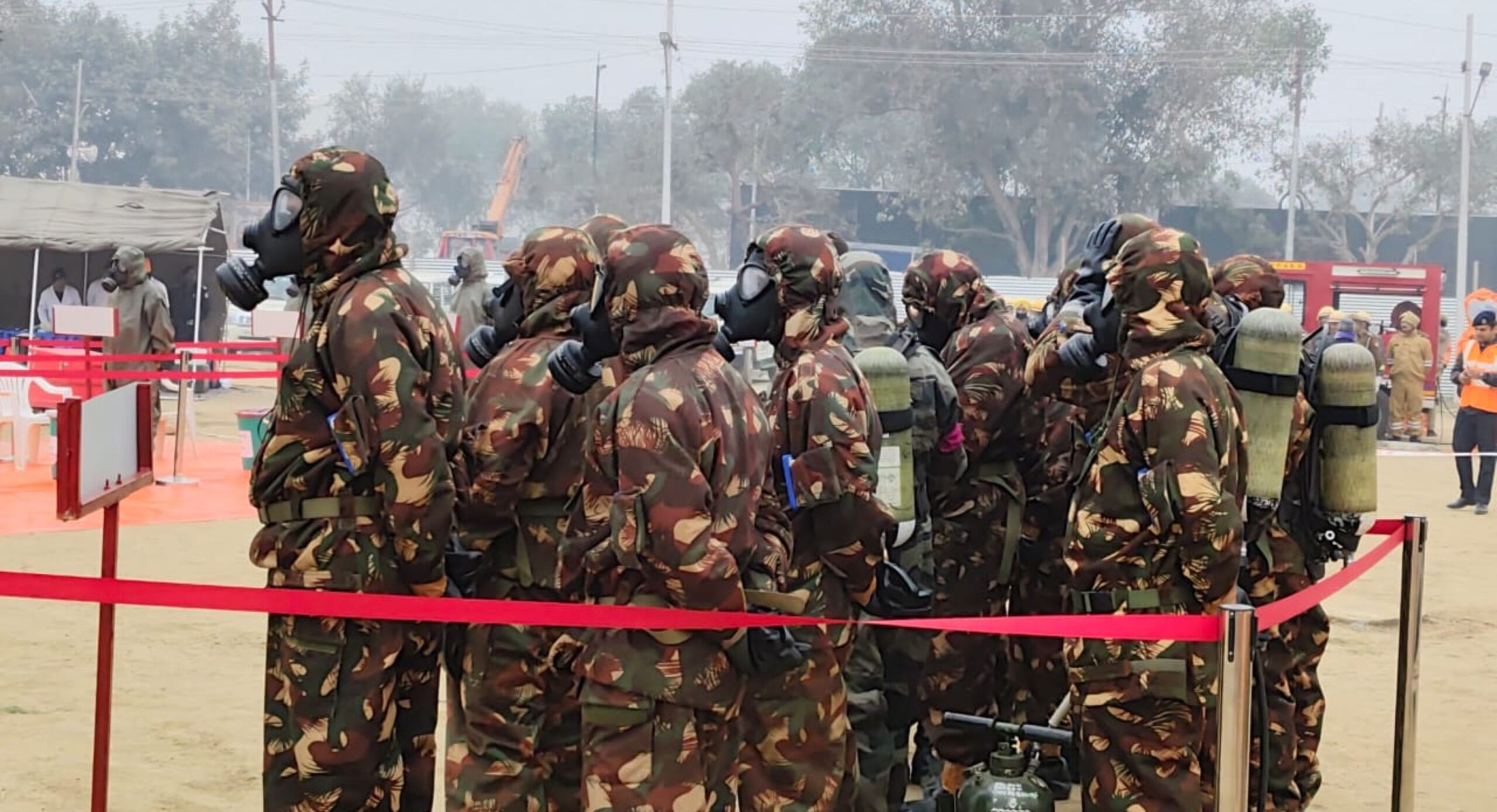 Prayagraj: Training camp organized to deal with chemical accidents during Maha Kumbh Mela in Prayagraj.