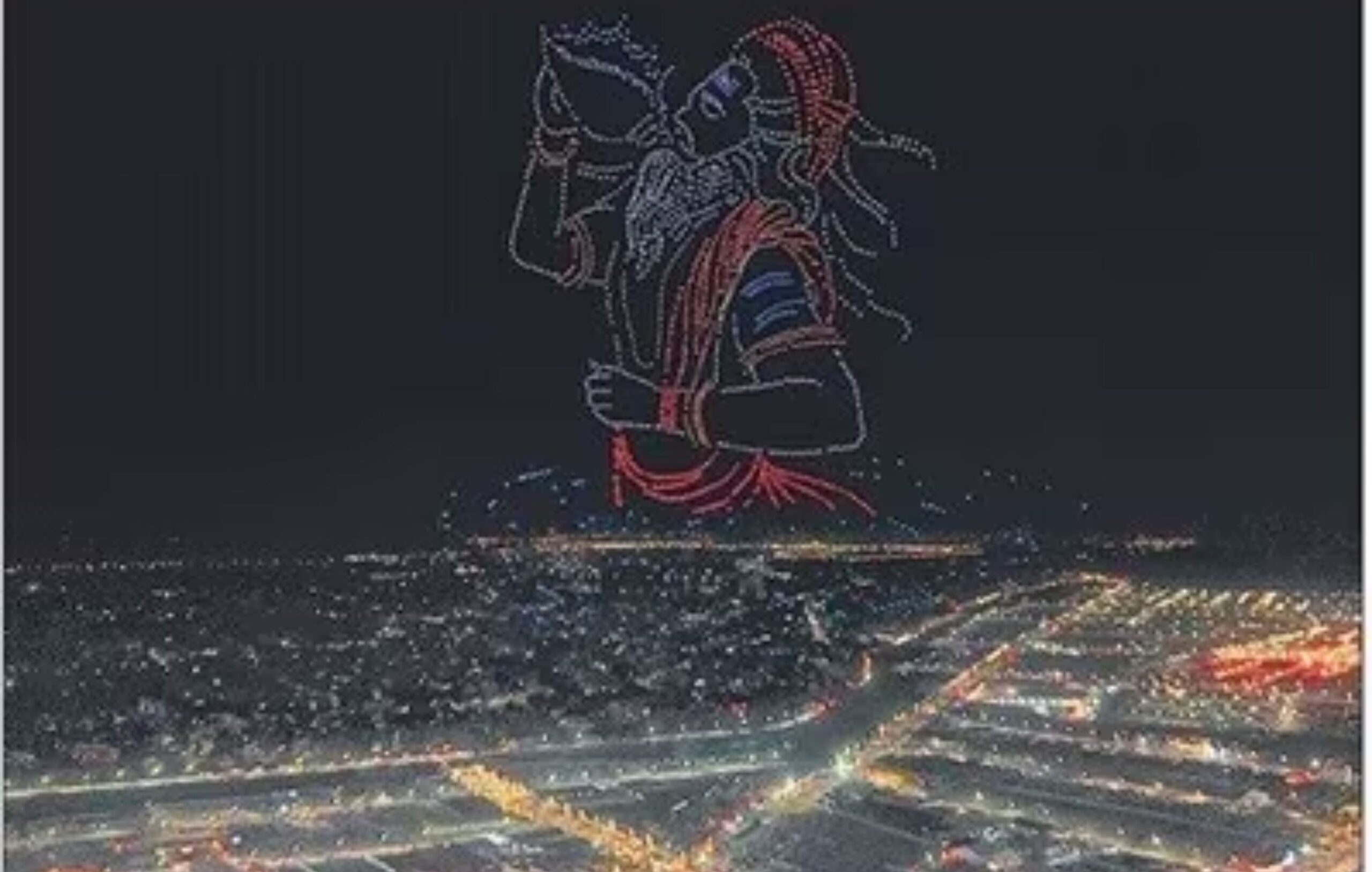 Mahakumbh 2025: 2,500 drones gave a spectacular presentation on National Tourism Day, Prayagraj Mahakumbh 2025, Mahakumbh 2025, Mahakumbh Drone Show, Drone Show, Prayagraj Drone Show, Prayagraj Mahakumbh 2025, Mahakumbh 2025, Mahakumbh Drone Show, Drone Show, Prayagraj Drone Show