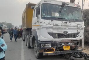 Madhya Pradesh: Truck hits van in Bhind, 5 dead, bhind accident news, bhind news, bhind news today, bhind accident update, collision with dumper, Bhind news, Bhind accident, truck-dumper collision, accident on Bhind highway, villagers chakkajam after accident,