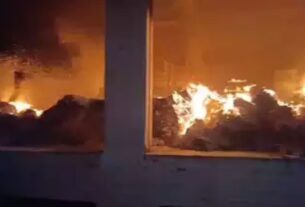 Uttar Pradesh: Fire in polythene factory in Hathras... 1 person dead, 2 injured, Hathras News, stampede in Hathras, UP News, polythene ban, fire incident, Fire in Plant, polythene ban law, death due to arson, fire incident death, UP news