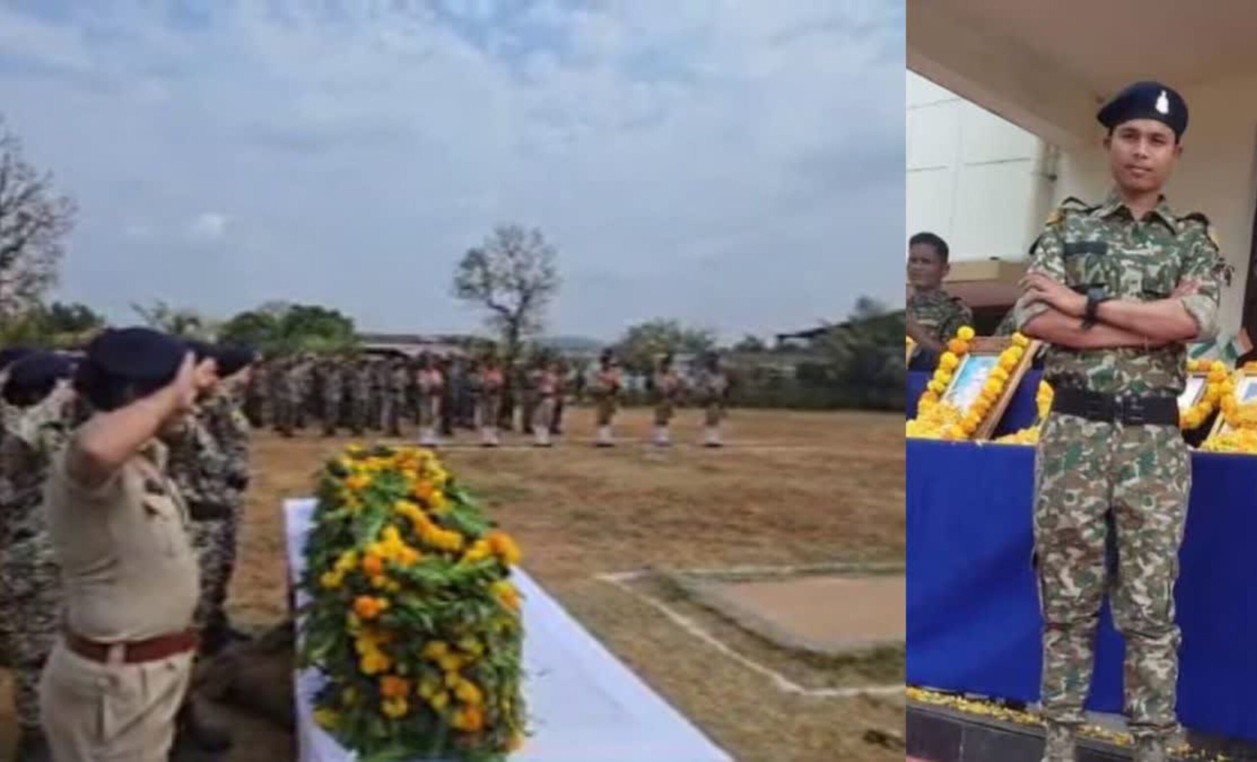 Chhattisgarh: Tribute paid to the soldier who was martyred in an encounter with Naxalites in Bijapur, Chhattisgarh, Bijapur, Naxal encounter, Police Naxal encounter, Soldier martyred, Police killed Naxal, Chhattisgarh, Bijapur, Naxal encounter, Police Naxal encounter, Soldier martyred, Police killed Naxal