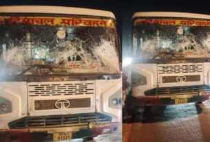 Punjab News: HRTC bus attacked in Punjab, unknown people broke the glass windows of the bus... HRTC bus attacked in Punjab, HRTC bus attacked in Punjab, Himachal bus attacked in Punjab, miscreants attack on HRTC bus, HRTC bus attacked, unknown miscreants attack HRTC bus near Kharar in Punjab