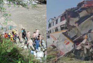 Uttarakhand: Mini bus going to Badrinath fell into Alaknanda, 2 people died, 10 missing, Rudraprayag bus falls in alakananda river, Lucknow-Agra Expressway Bus Accident, BUS accident, Rudraprayag bus accident, Alaknanda bus accident, Bus falls in overflowing Alaknanda river, Lucknow-Agra Expressway accident- #rudraprayag, #LatestNews, #uttarakhand, #lucknow, #agraexpressway, #accident, #BusAccident, #alaknanda