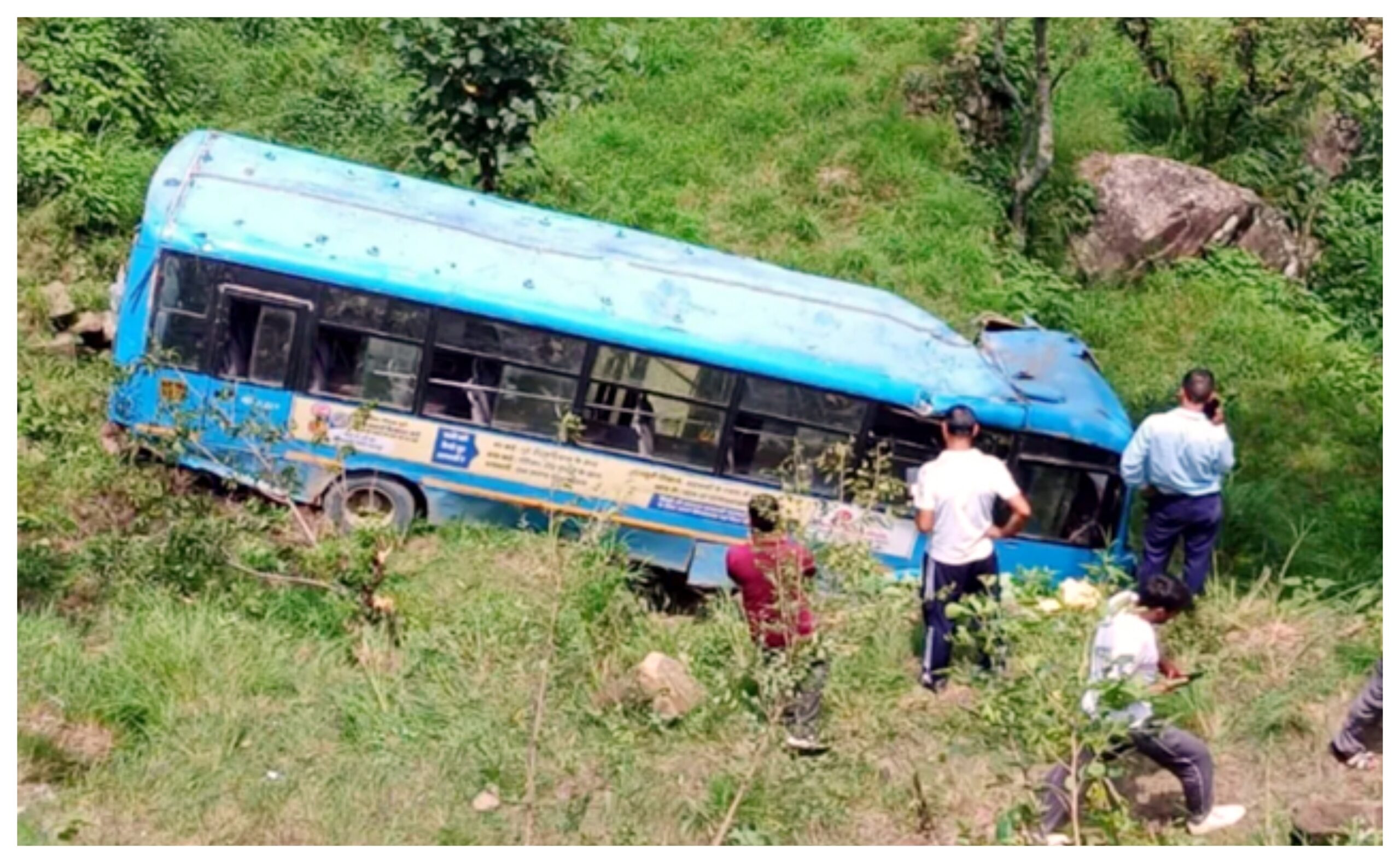 Eight people died, 21 injured as bus fell into a ditch in Mandi, Himachal Pradesh