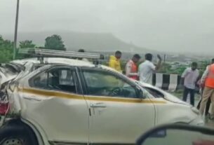 "Mumbai-Pune Expressway accident,Road accident,road accident News,container truck crash,Raigad district accident,Khopoli traffic incident,Aadoshi tunnel accident,road accident Maharashtra,Mumbai-Pune highway,truck brake failure,vehicle collision India