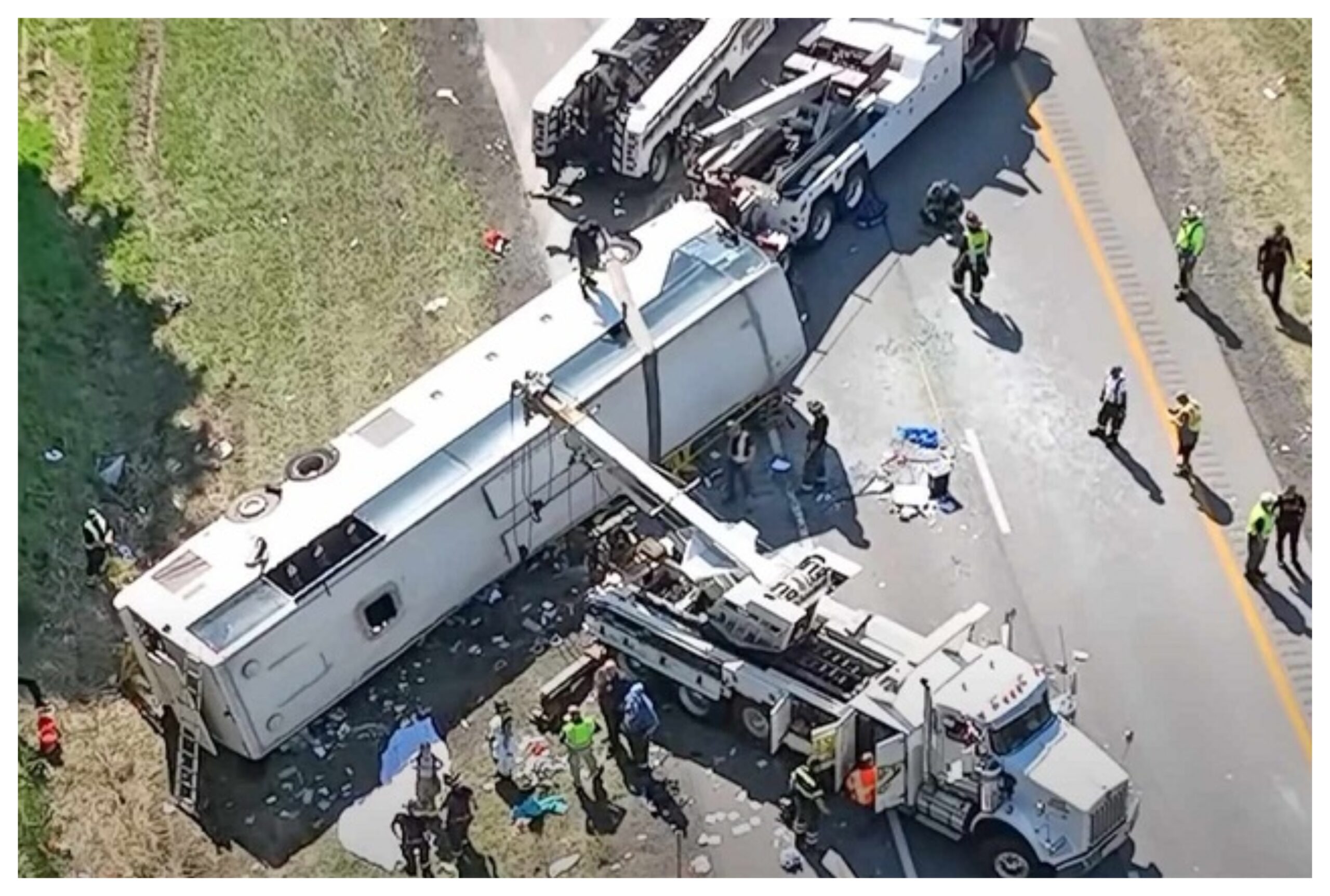 America: 5 people including an Indian died when a bus overturned on an interstate highway in New York