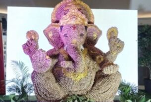 Ganesh Chaturthi, #GaneshChaturthi, #HyderabadMall, #EcoFriendlyGanesh, #SupariIdol, #8FeetTall, #CulturalCelebration, #FestiveVibes, #SustainableArt, #GaneshFestival, #ArtInHyderabad,
