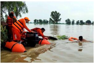 Punjab: Heavy rain in Moga and Ferozepur! Sutlej river overflows, many villages submerged