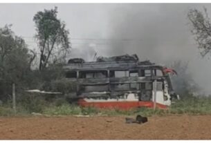 Rajasthan: Bus comes in contact with electric wires, 2 dead and 5 injured