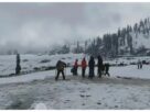 Jammu and Kashmir: Season's first snowfall in several parts of the valley, bringing cheers to tourists and businessmen