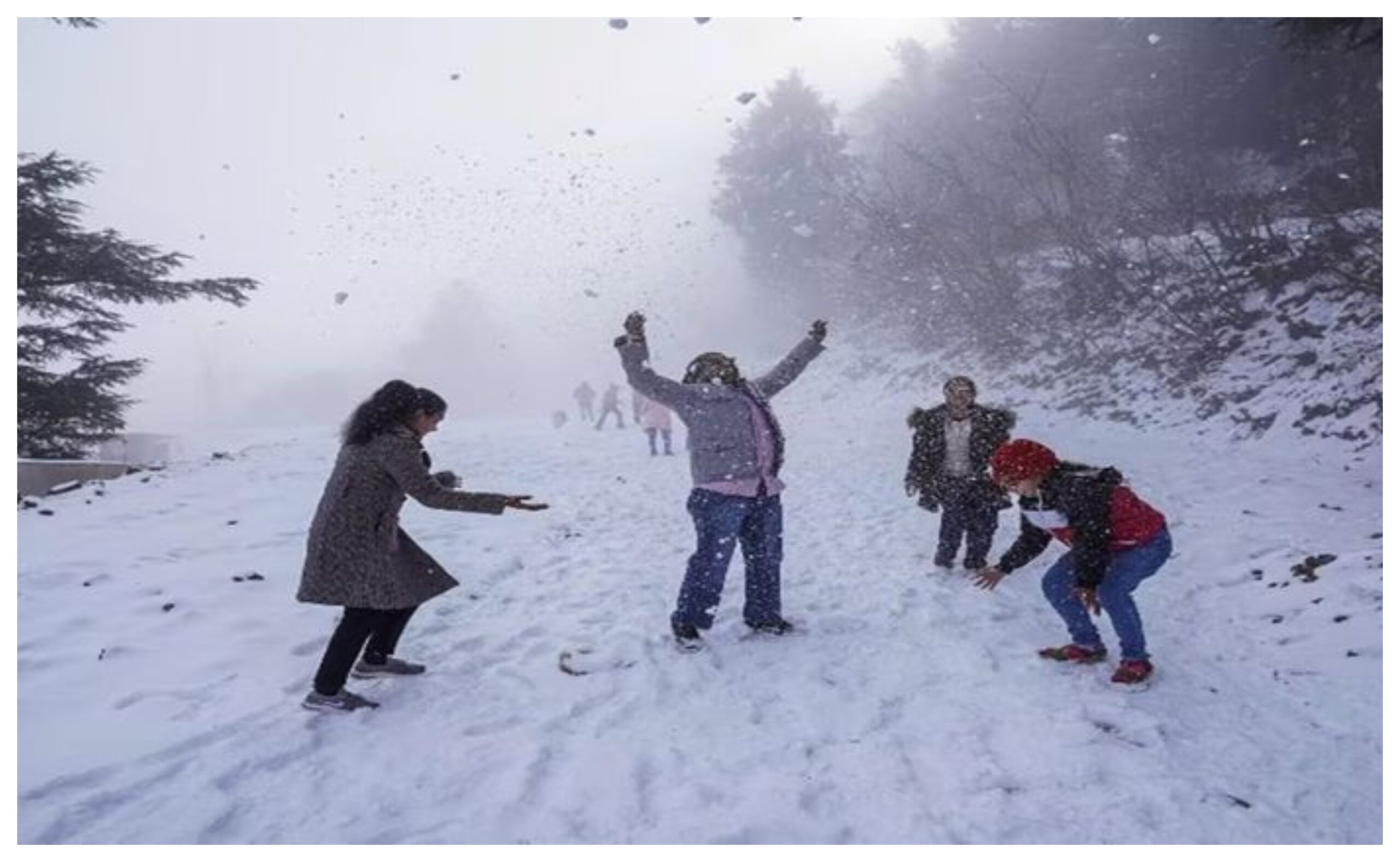 Jammu Kashmir: Kashmir wrapped in a blanket of snow, the first snowfall of the season showed a paradise-like view.