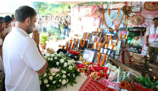 Rahul Gandhi Guwahati Visit, Zubeen Garg, Rahul Gandhi tribute, Kanchenjunga Zubeen Garg connection, Assamese singer Zubeen Garg death, Rahul Gandhi Guwahati visit, Zubeen Garg Kanchenjunga comparison, Sikkim mountaineering Rahul Gandhi, Nahor tree Zubeen Garg funeral