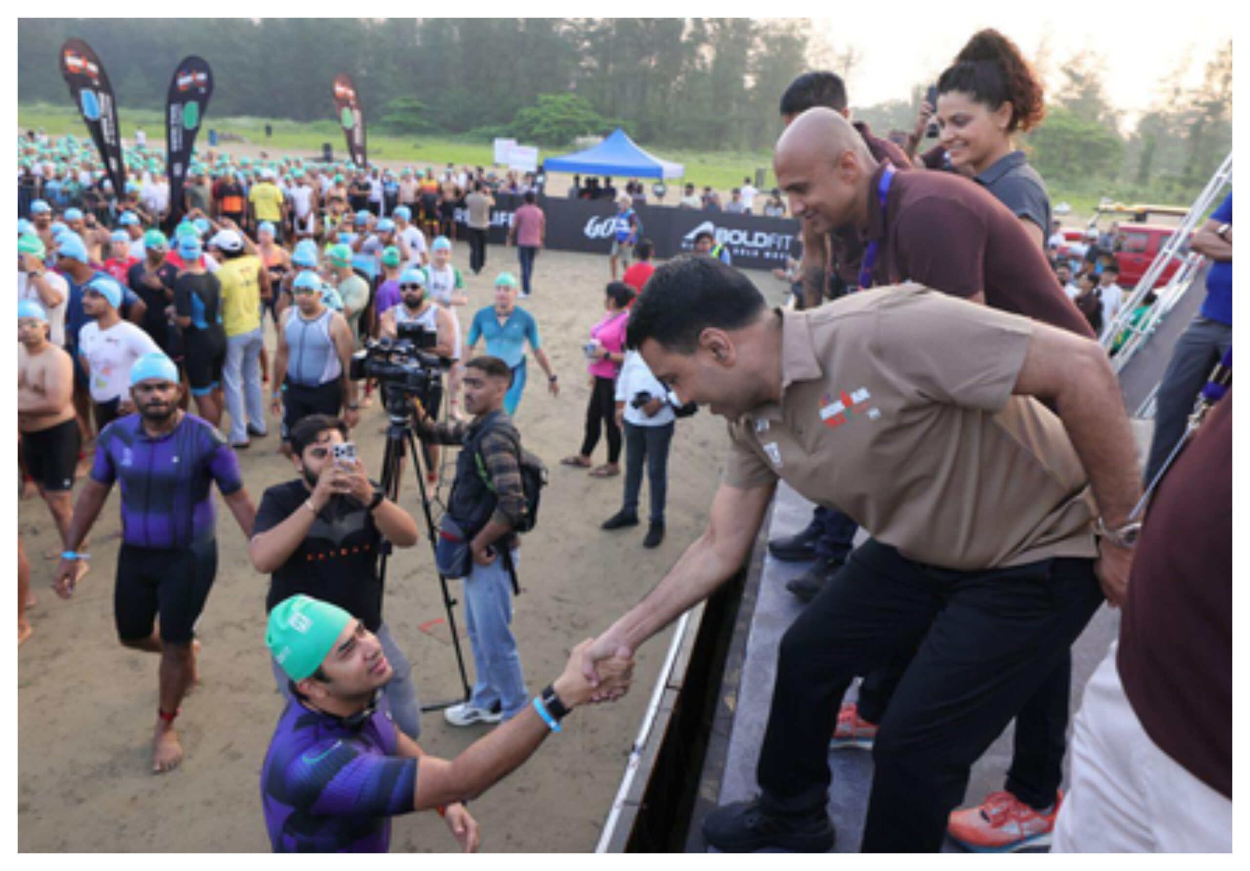 Goa: 'Ironman 70.3 Goa' event begins in Panaji, with over 13,000 participants from 30 countries taking part.