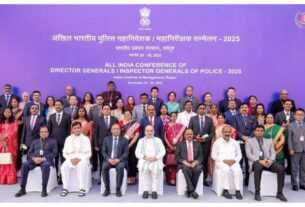 Chhattisgarh: Union Home Minister Amit Shah inaugurated the three-day 60th DGP/IGP Conference in Raipur, Chhattisgarh.