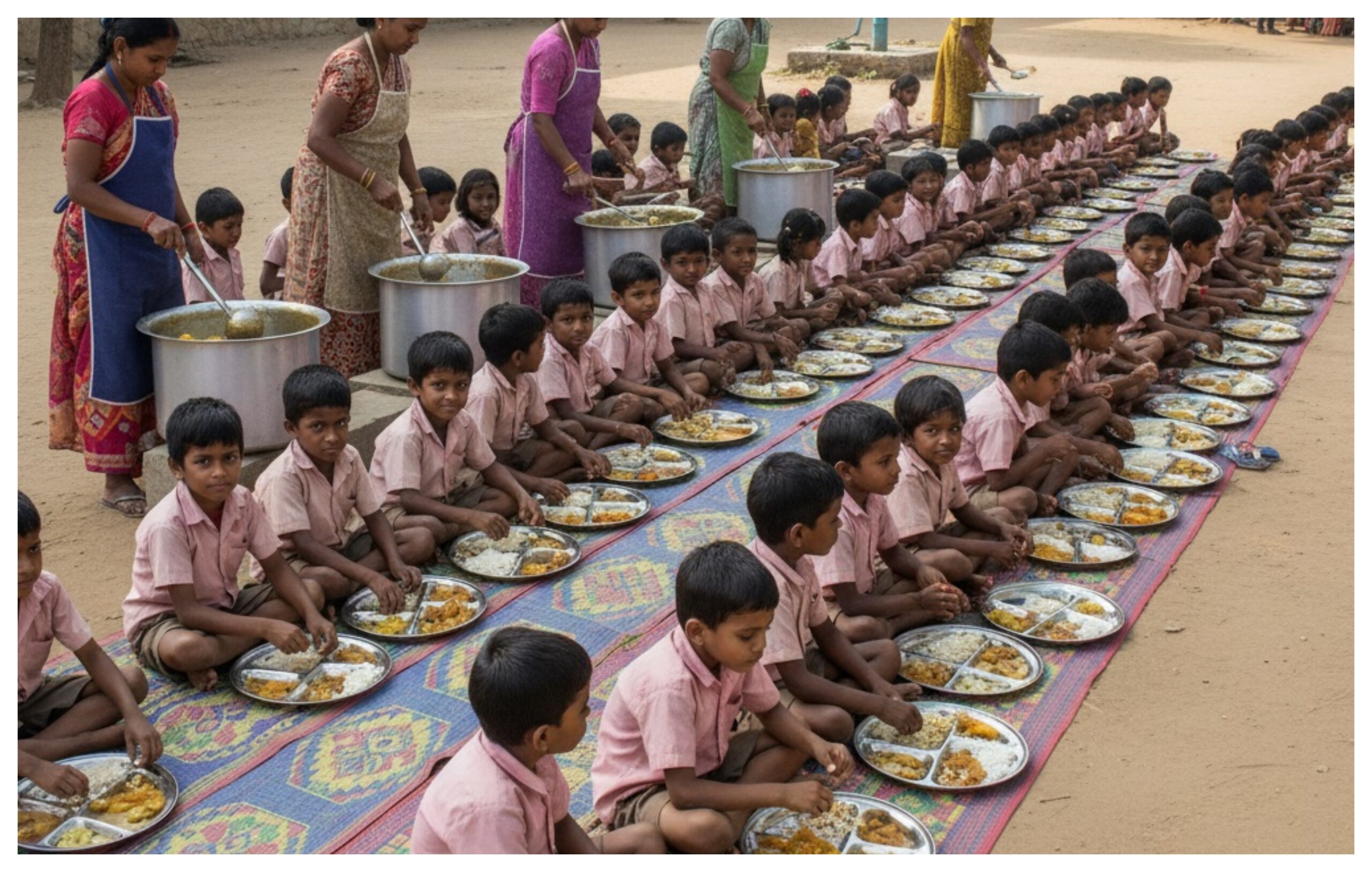 Madhya Pradesh: Mid-day meal served on newspaper to children in government school, administration takes action