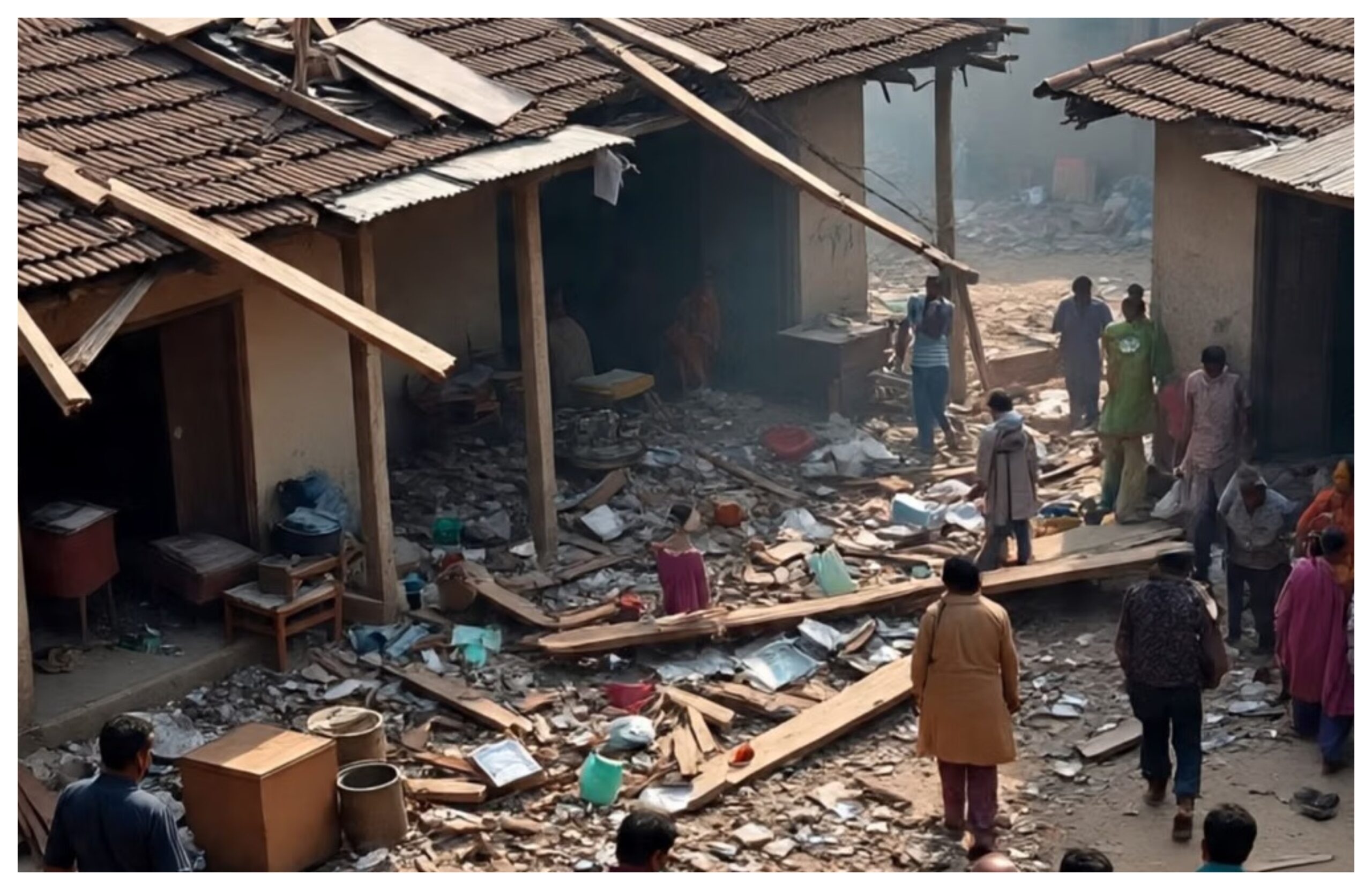 Bihar News: 5 members of a family died after the roof of a house collapsed in Saran.