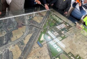 Rewari: Union Minister Rao Inderjit Singh inspected the AIIMS under construction in Majra.