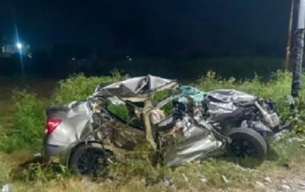 Road Accident in Amroha, Road Accident in UP,Road Accident in Amroha,doctor death case,UP News,road accident News,NH 9 Road Accident,Shri Venkateshwara University,Meerut News,Ghaziabad News,Amroha News