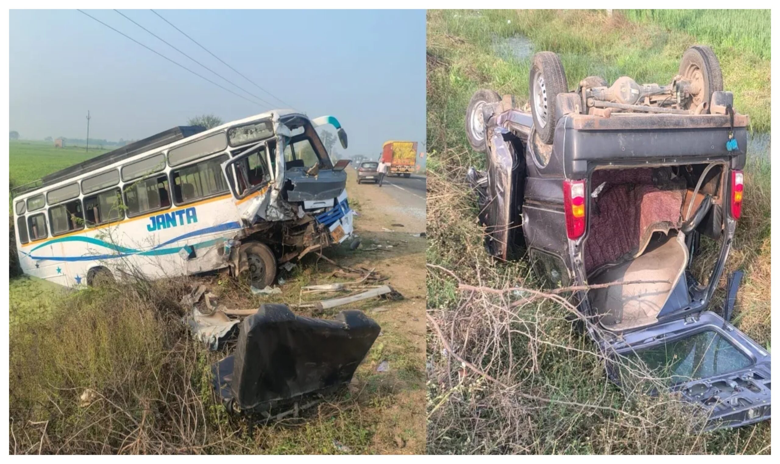 Madhya Pradesh: High-speed bus collides with van in Bhind! 4 people dead, 7 injured