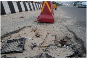 Gurugram: The damaged part of the Hero Honda Chowk flyover demolished, will be rebuilt afresh