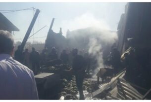 Iran News: Iranian military helicopter crashes in fruit market, 4 people dead