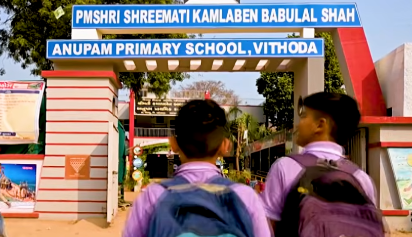 Vithoda News, Mehsana, Vithoda, PM Shri Shrimati K.B. Shah Anupam Primary School, Aditya Darji, Handwriting Improvement Project, Akshar Sudhar Initiative, Primary school education innovation, Student handwriting development, 5-phase learning model, 5000 students handwriting transformation, Rural education success story, Government school best practices, Education reform in Gujarat, PM Shri School Scheme,Inspirational teacher initiative