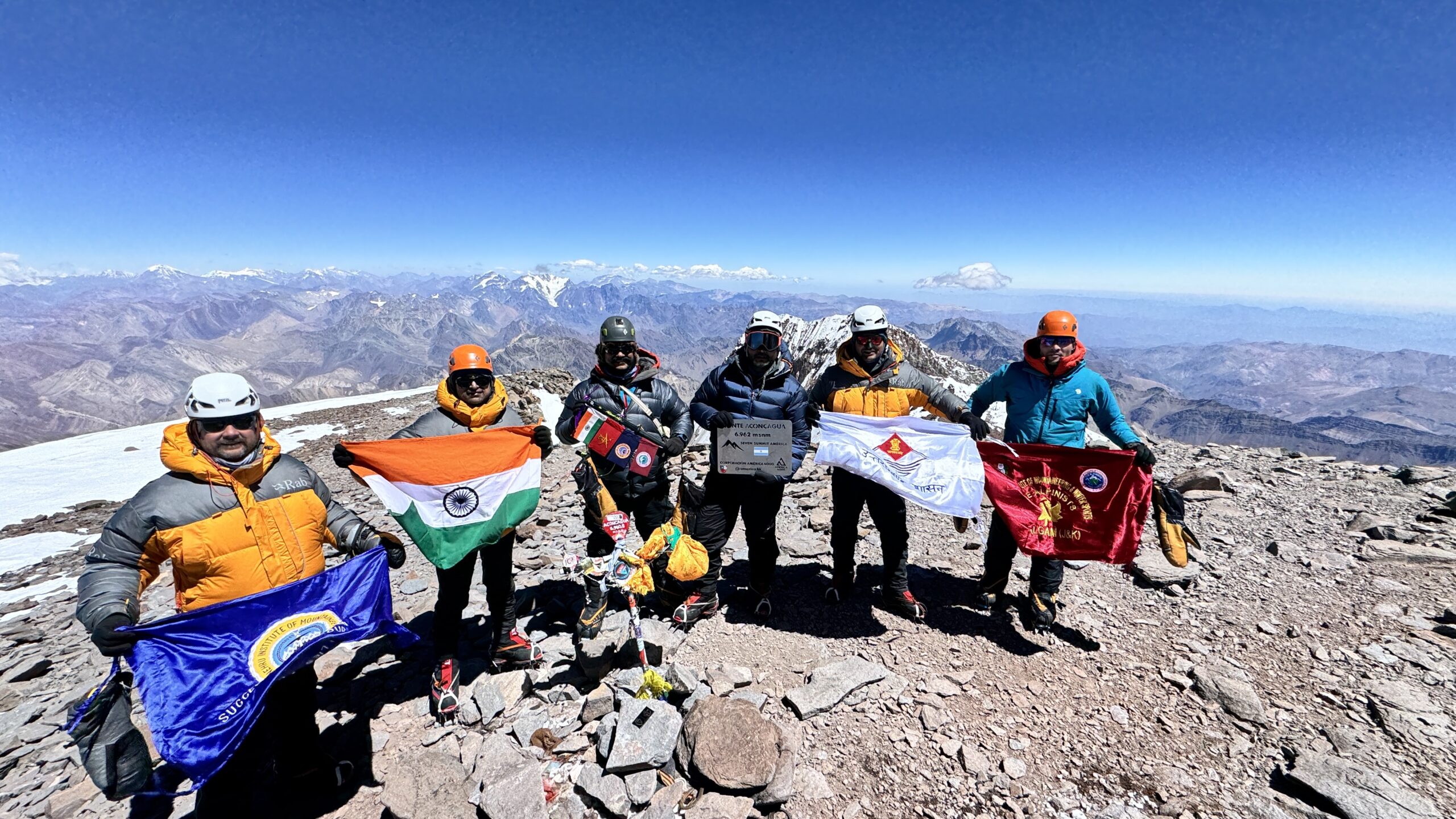 Indian Mountaineering: The joint team of NIM and JIM&WS successfully climbed Mount Aconcagua in Argentina