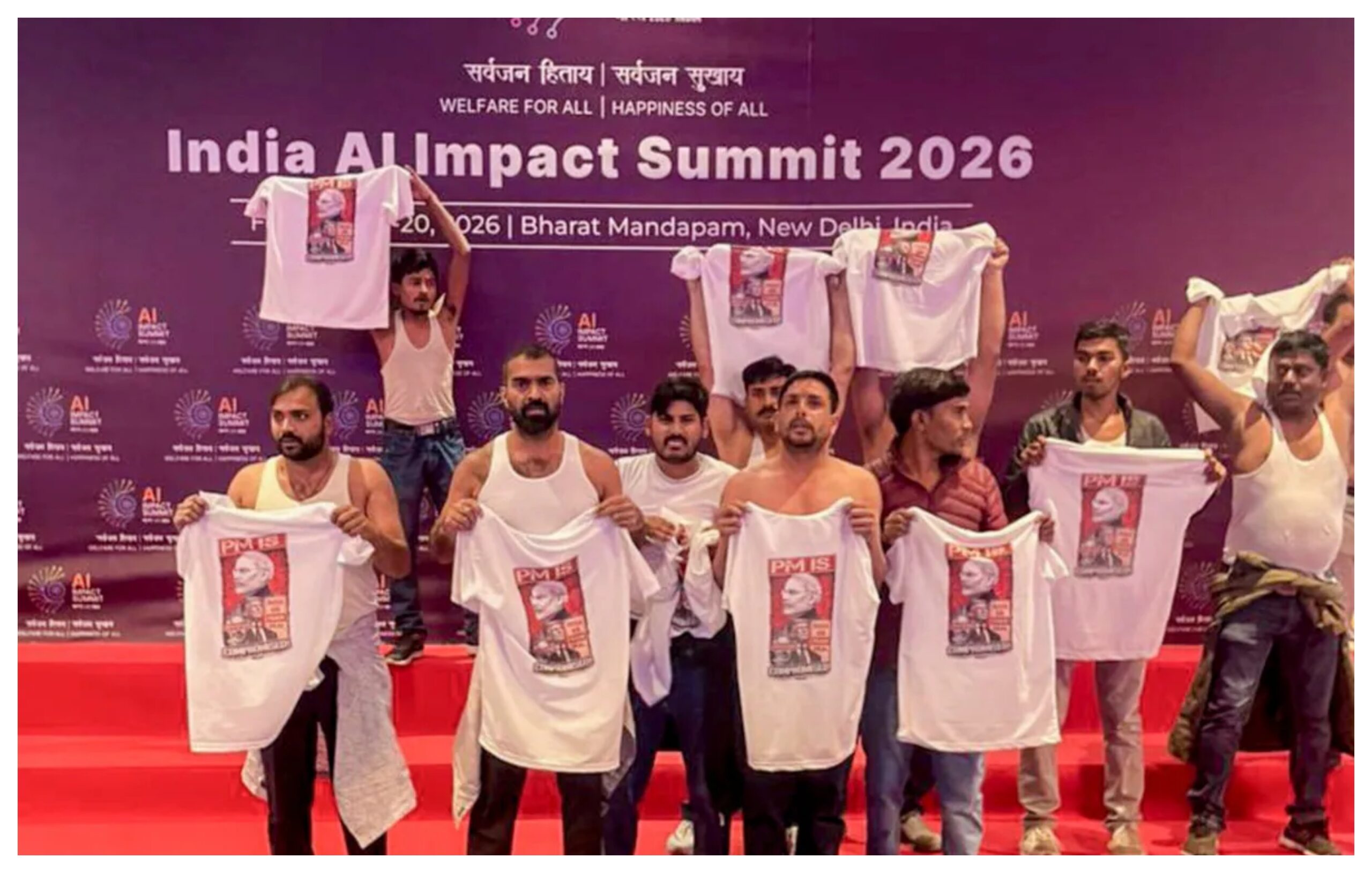 "Shirtless protest at AI Summit! 1 month of planning, 5,000-page chargesheet, 18 IYC leaders accused"