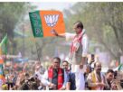 Party workers celebrated BJP's victory in the Assam Assembly elections.
