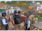 Madhya Pradesh: Bulldozer rolls over illegal slaughterhouse warehouse in Khandwa! 5,000 sq ft structure demolished.