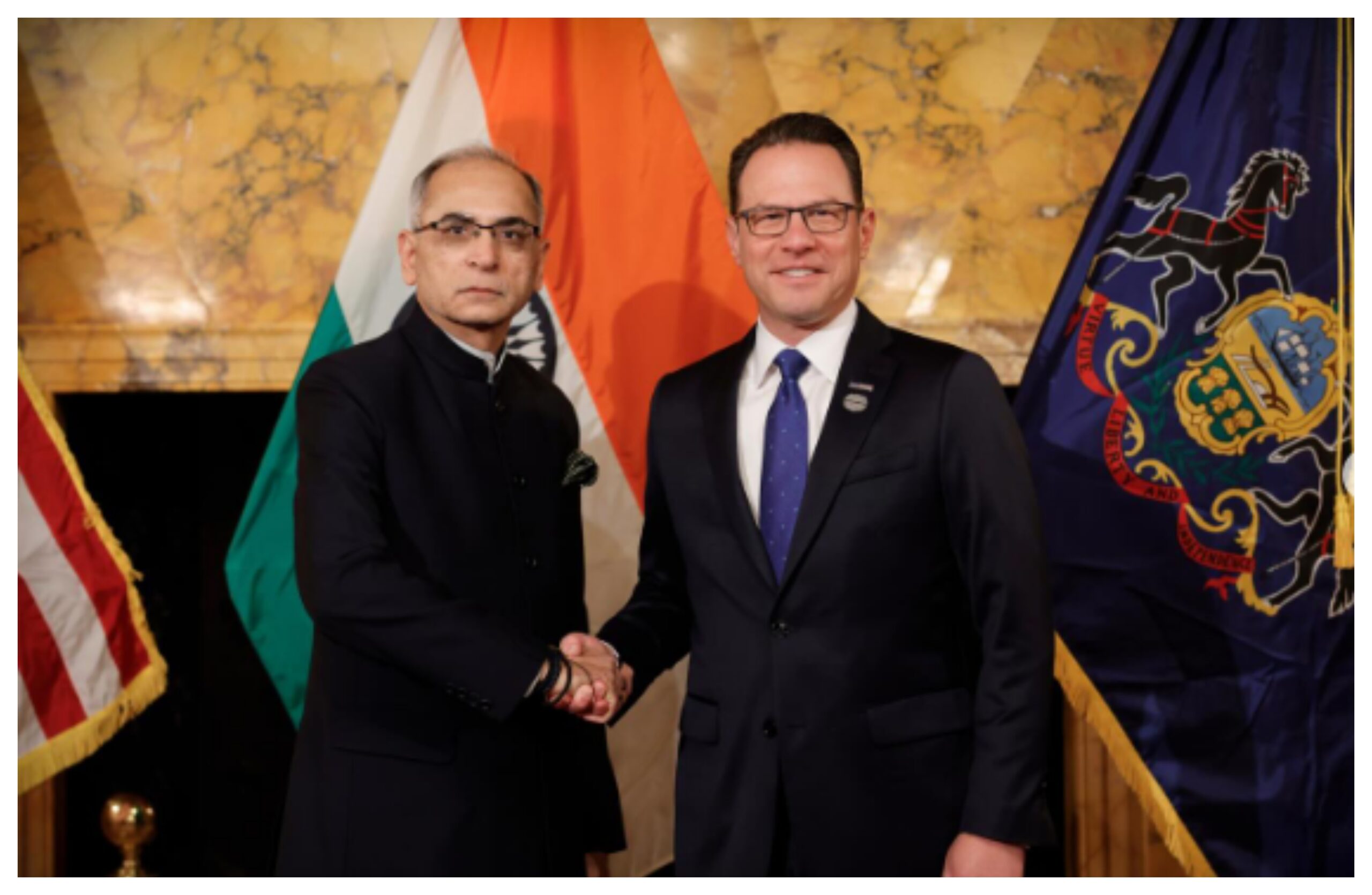 America: Indian Ambassador Kwatra meets Pennsylvania Governor, discusses strengthening economic ties
